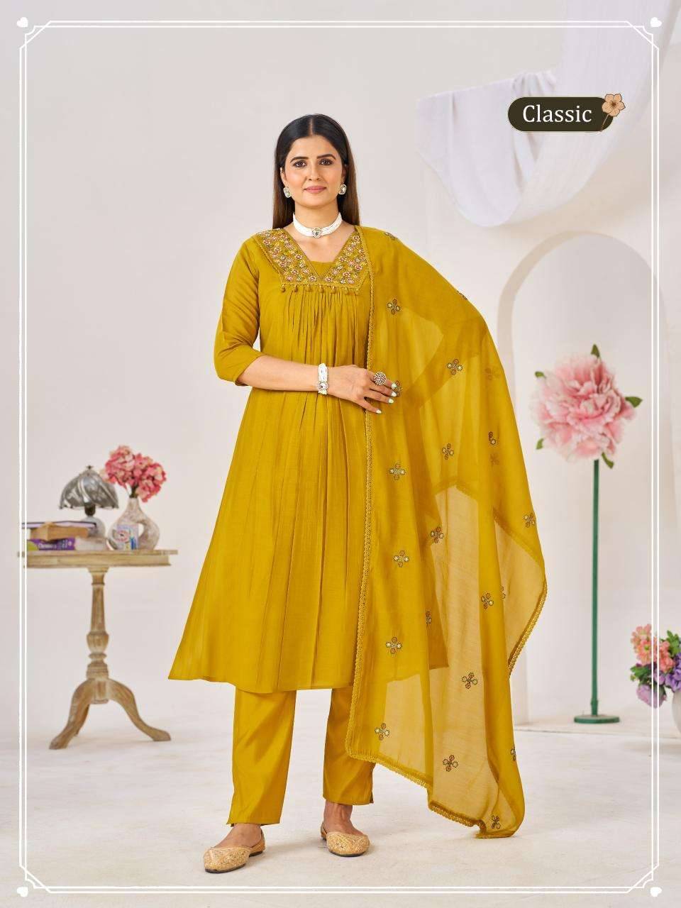 Shivay 3pcs classic Kurtis wholesale market in Burrabazar Kolkata